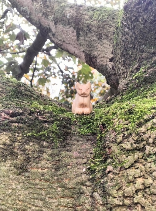 Deux petits félins en bois !