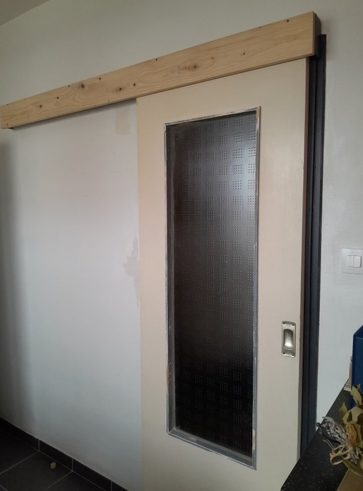 Réfection d'une porte coulissante