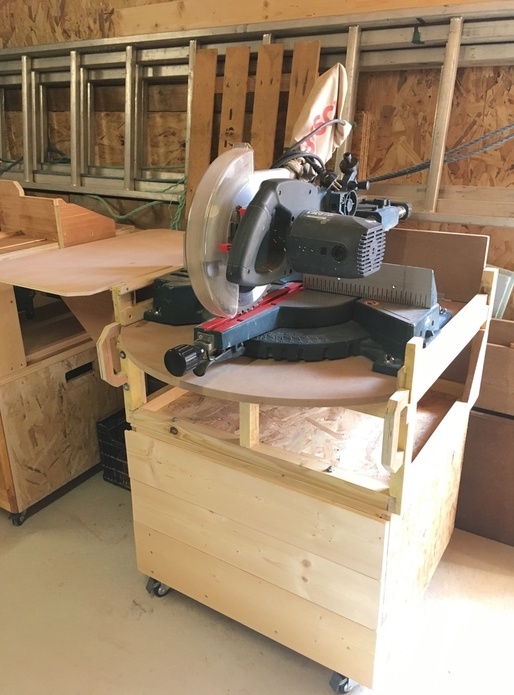 Création d'un meuble pour scie à onglet radiale sur plateau coulissant