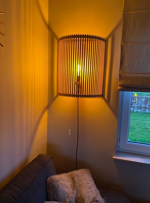 Lampe déco en chêne - cintrage