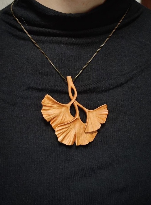 Pendentif feuilles de gingko