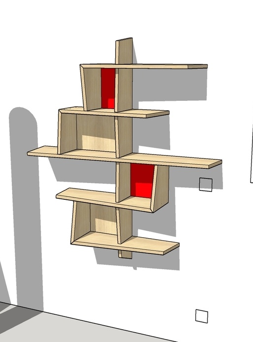 Petite bibliothèque murale