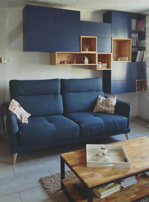 Bibliothèque peinture et bois