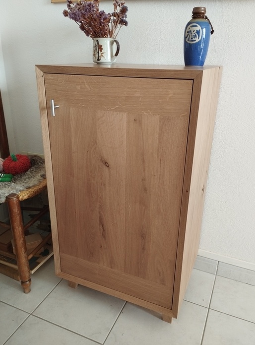 Meuble chêne pour jeux de sociétés