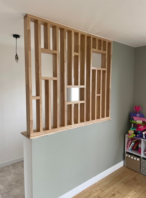 Claustra hévéa sur muret