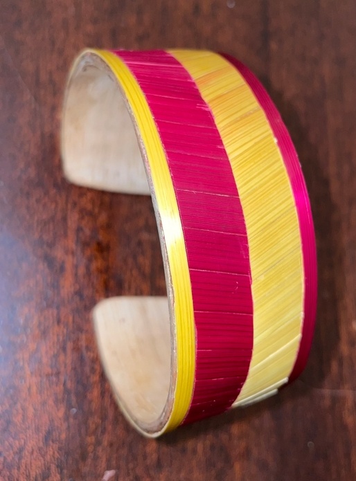 Bracelet marqueterie de paille