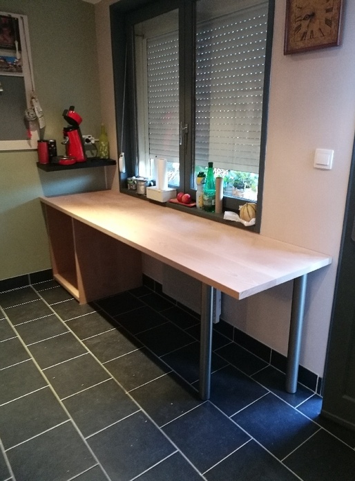 Plan de travail et caisson