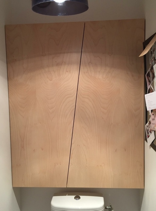 Meuble WC "cache trappe"