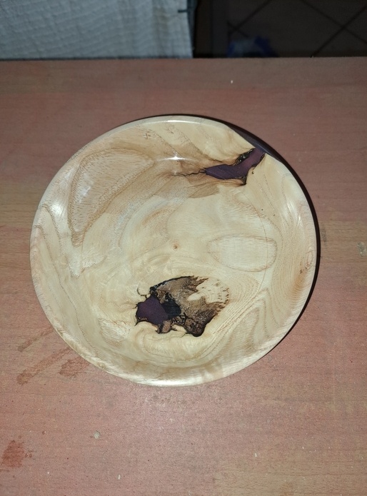 1er tournage coupole bois/résine époxy