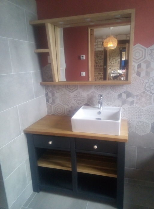 Meuble Salle de bain et miroir