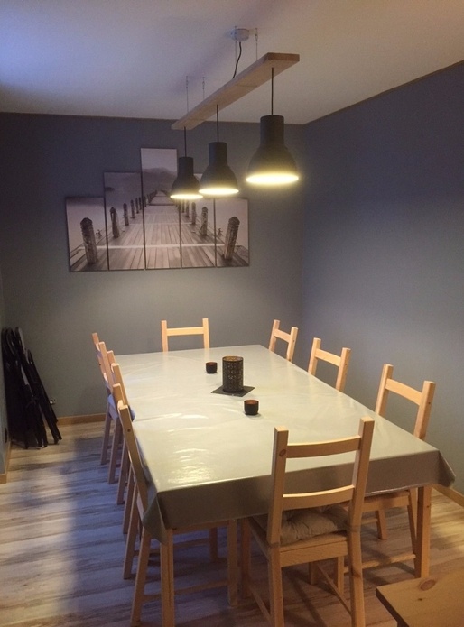 Lustre bois et métal