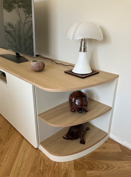 Le petit meuble TV blanc