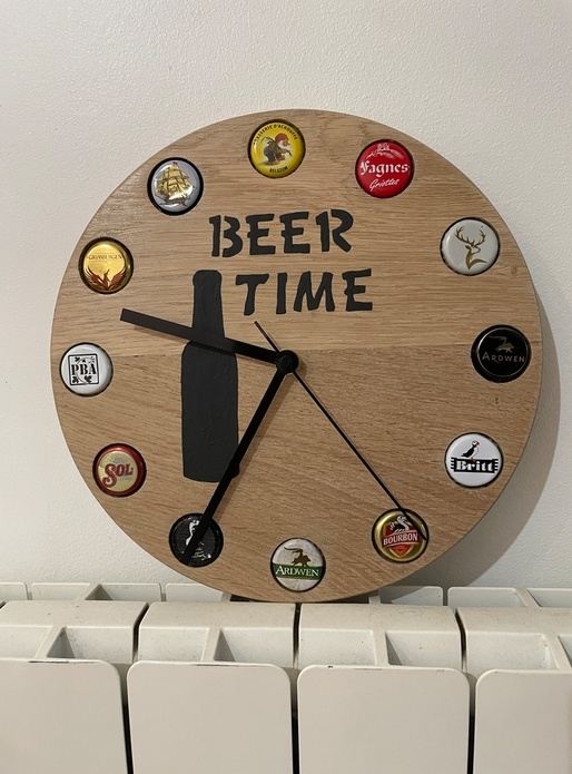 Horloges capsules de bières