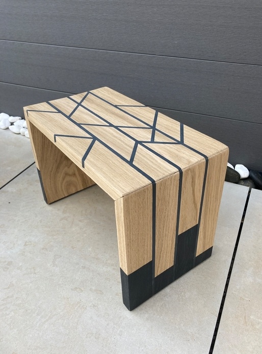 Tabouret d'apéro avec joints type pont de bateau