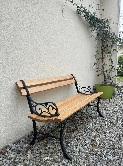 Restauration d'un banc en chêne