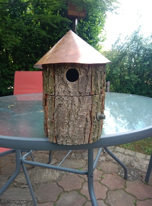 Nichoir à mésanges Ciment et bois