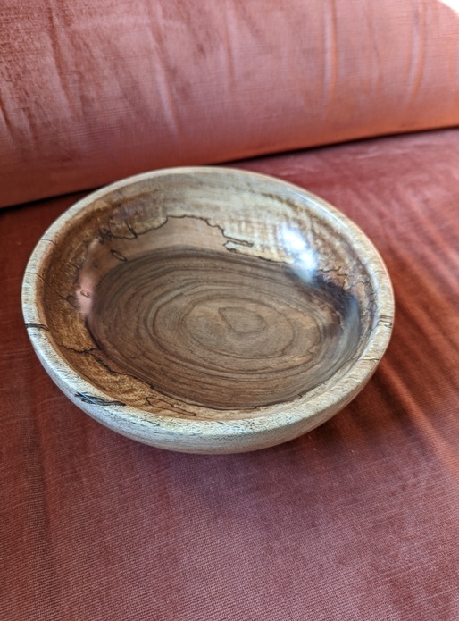 Coupe à Fruits en noyer échauffé