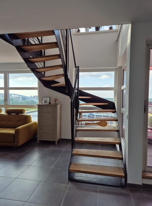 Escalier bois métal