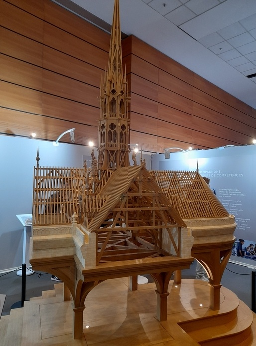 Maquette de la charpente de N.D. de Paris