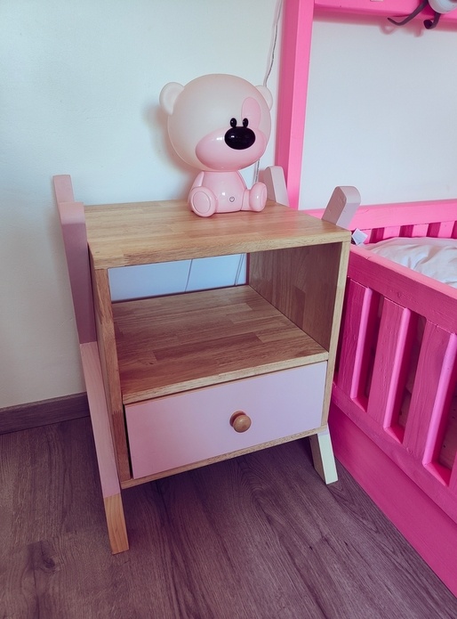 Table de chevet Tipi hévéa et sapin