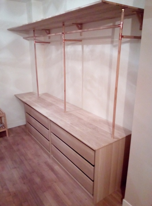 Dressing bois et cuivre