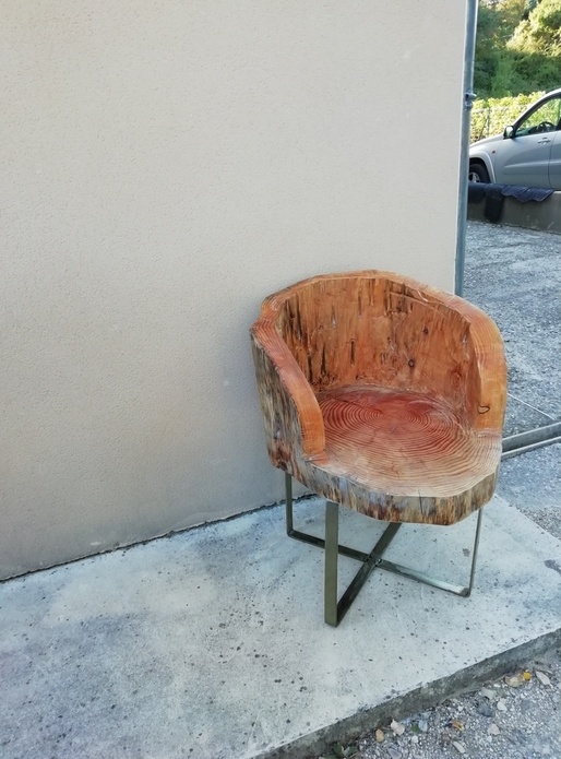Fauteuil en bois d'arbre