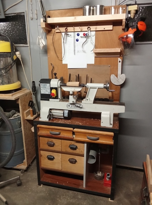 Tour à bois installé