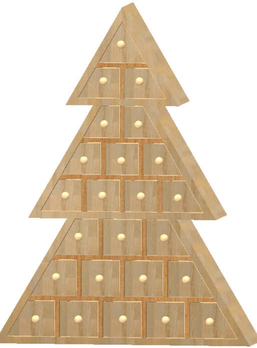 Calendrier de l'Avent en forme de Sapin