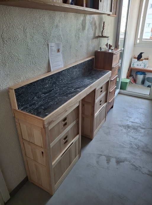 Buffet marbré de cuisine