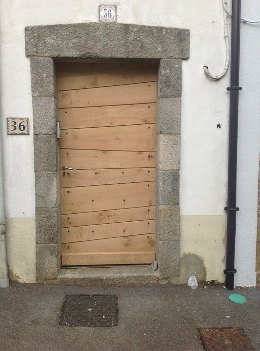 Porte avec lame queue de billard