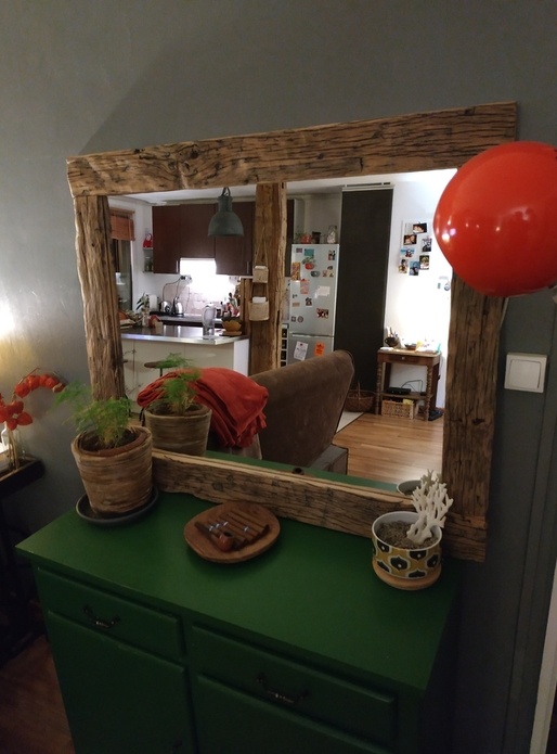 Miroir et son cadre ruuuustique ????