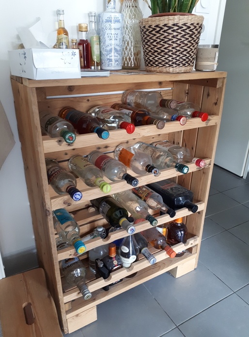 Cave à vin en palette