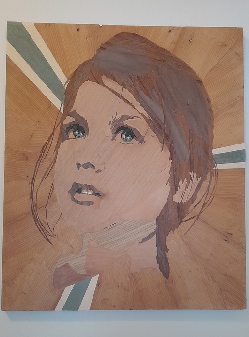 Marqueterie -Portrait Pop - 60cm x 50 cm