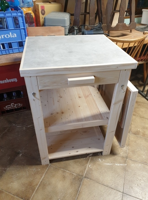 Desserte avec table rabattable