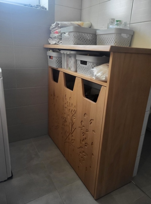 Meuble panier à linge