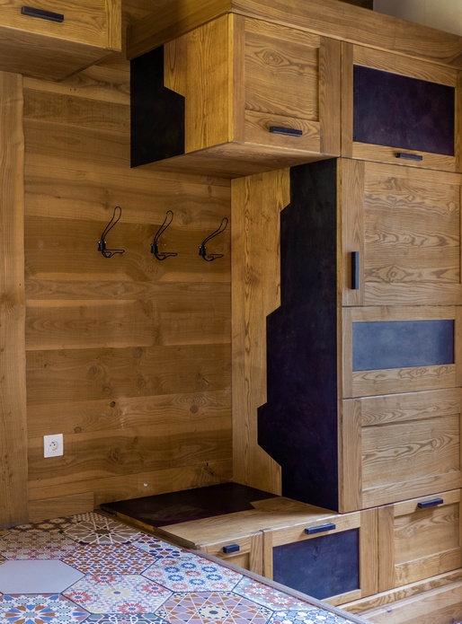 Vestiaire d'entrée bois metal