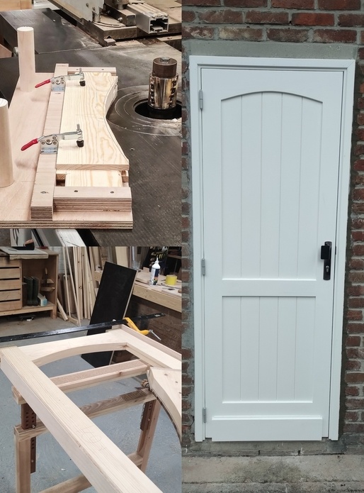 Porte extérieure en sapin rouge