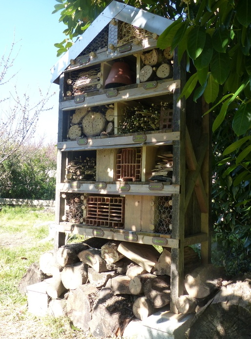 Hôtel à insectes et à hérisson