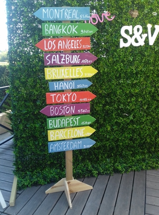 Panneaux en bois pour mariage