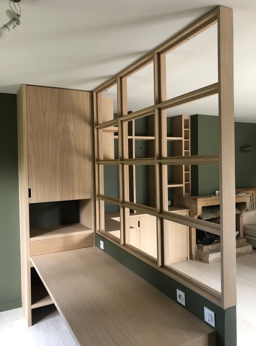 Bureau + Claustra + Bibliothèque + Enfilade