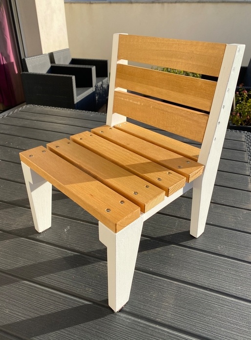 Chaise enfant style rustique