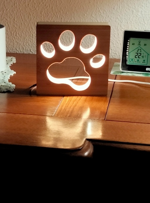 Lampe patte de chien