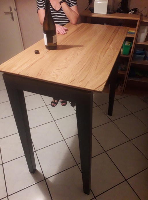 Table haute en chêne