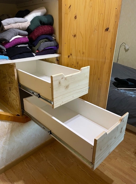 Fabrication grands tiroirs sur mesure