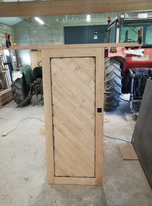 Porte coulissante en bouleau