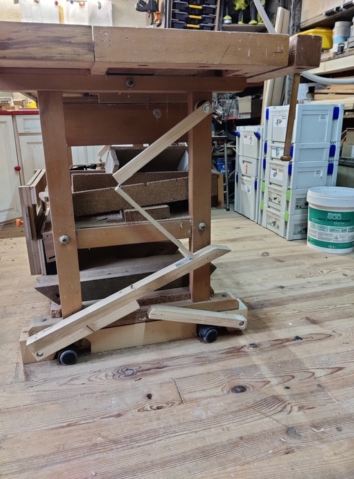 Roulettes escamotables pour mon établi