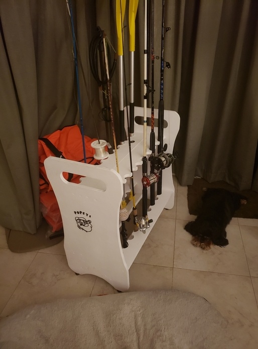 "El Porta Caña Popeye" ou Porte Canne à pêche Popey