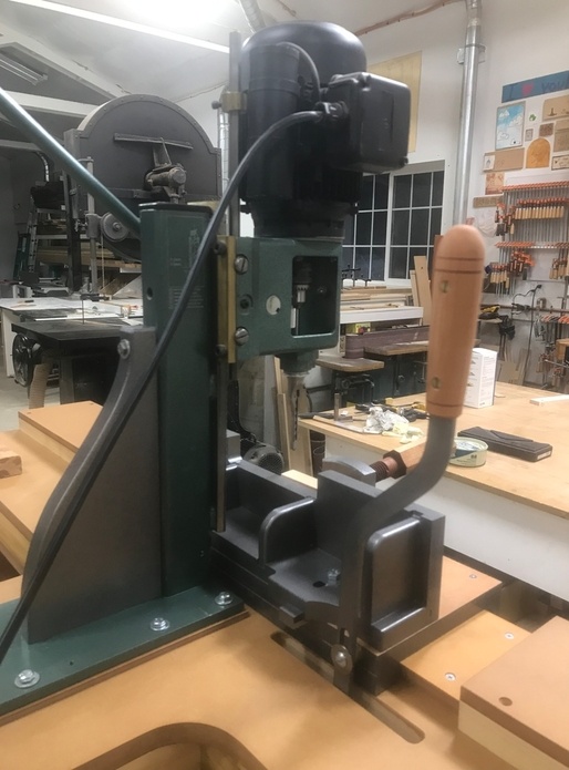 Chariottage pour mortaiseuse a bédane