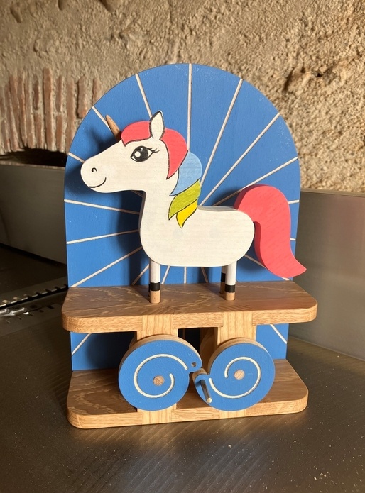 Automate d'une Licorne qui sautille