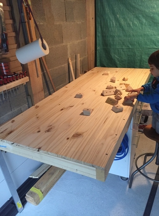 Petit mur d'escalade